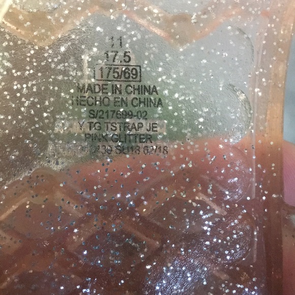 Girls summer Sparkly jelly sandals shoes size 11 - Picture 6 of 8